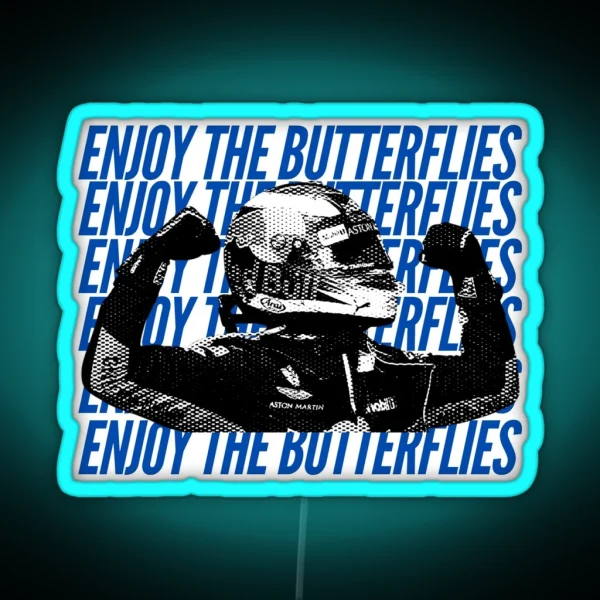 Enjoy The Butterflies Daniel Ricciardo RGB Neon Sign