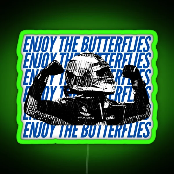 Enjoy The Butterflies Daniel Ricciardo RGB Neon Sign