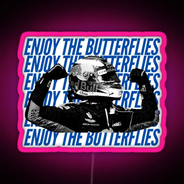 Enjoy The Butterflies Daniel Ricciardo RGB Neon Sign