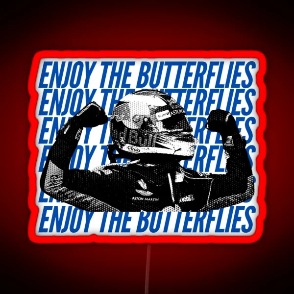 Enjoy The Butterflies Daniel Ricciardo RGB Neon Sign