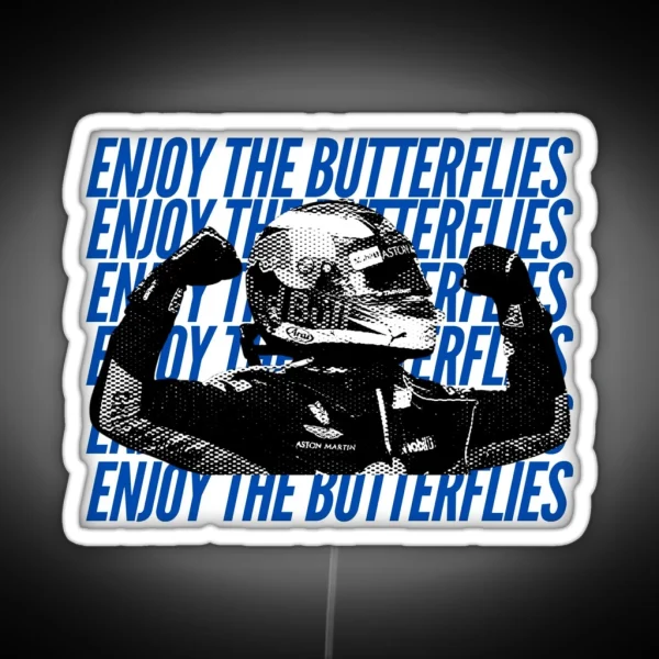 Enjoy The Butterflies Daniel Ricciardo RGB Neon Sign