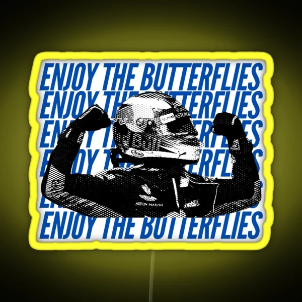 Enjoy The Butterflies Daniel Ricciardo RGB Neon Sign