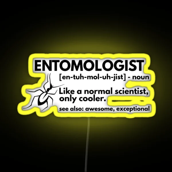 Entomologist Definition Funny Entomology RGB Neon Sign