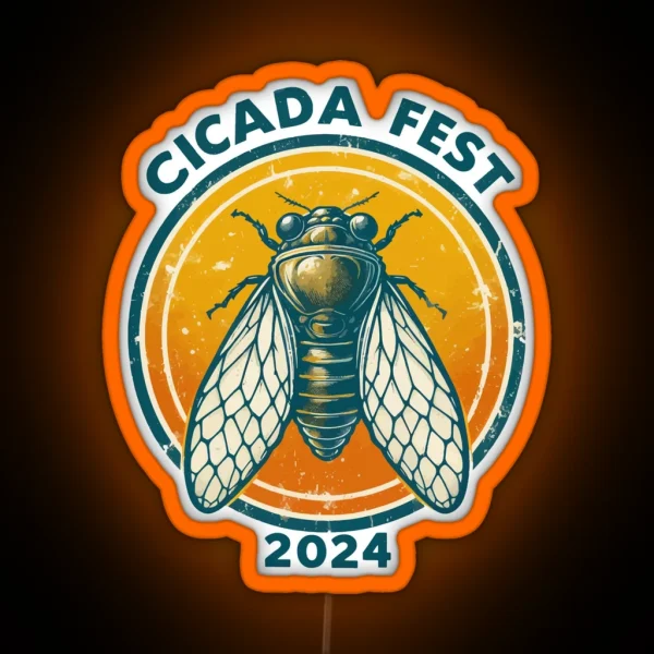 Entomology Cicada Lover Cicada Fest 2024 RGB Neon Sign