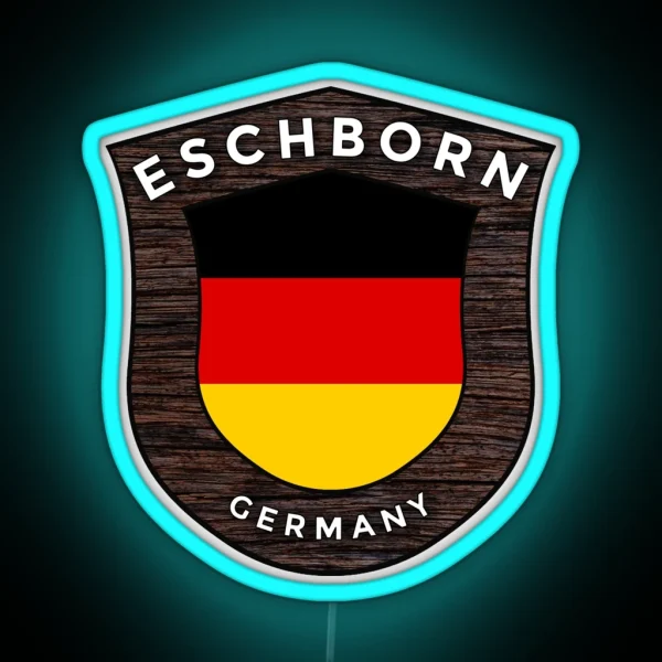 Eschborn Germany Emblem Flag RGB Neon Sign