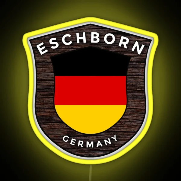 Eschborn Germany Emblem Flag RGB Neon Sign