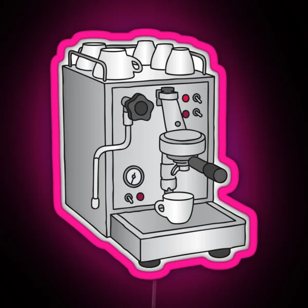 Espresso Machine Filter Holder RGB Neon Sign