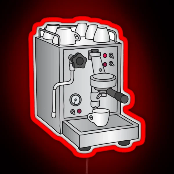 Espresso Machine Filter Holder RGB Neon Sign