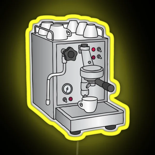 Espresso Machine Filter Holder RGB Neon Sign