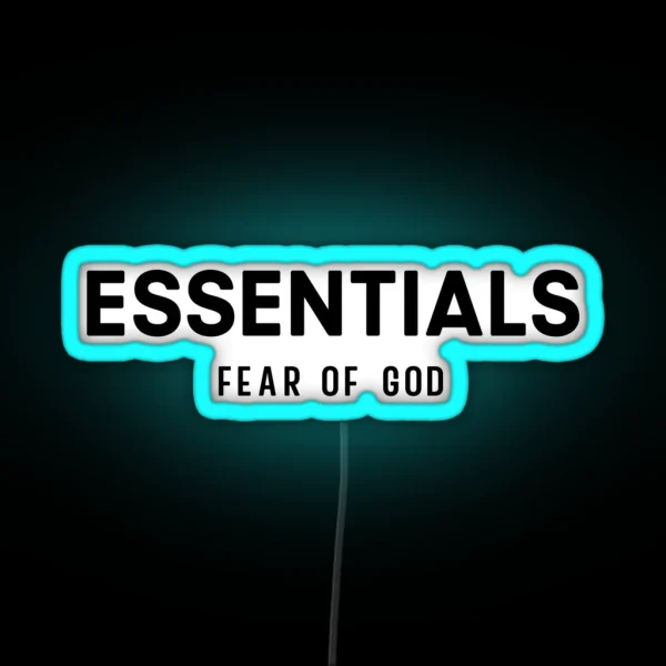 Essential Black Font RGB Neon Sign