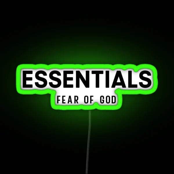 Essential Black Font RGB Neon Sign