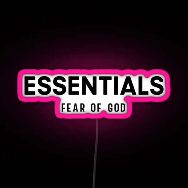 Essential Black Font RGB Neon Sign