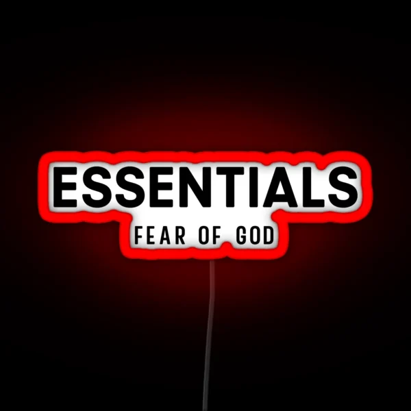 Essential Black Font RGB Neon Sign