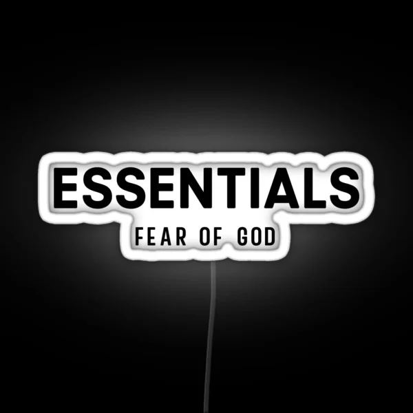 Essential Black Font RGB Neon Sign