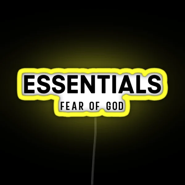 Essential Black Font RGB Neon Sign