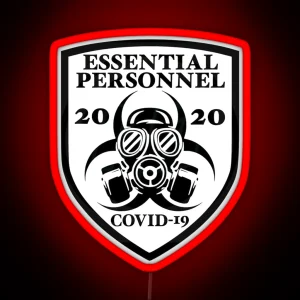 Essential Personnel Employee COVID 19 RGB Neon Sign