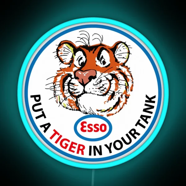 Esso Put A Tiger Clean Sign RGB Neon Sign