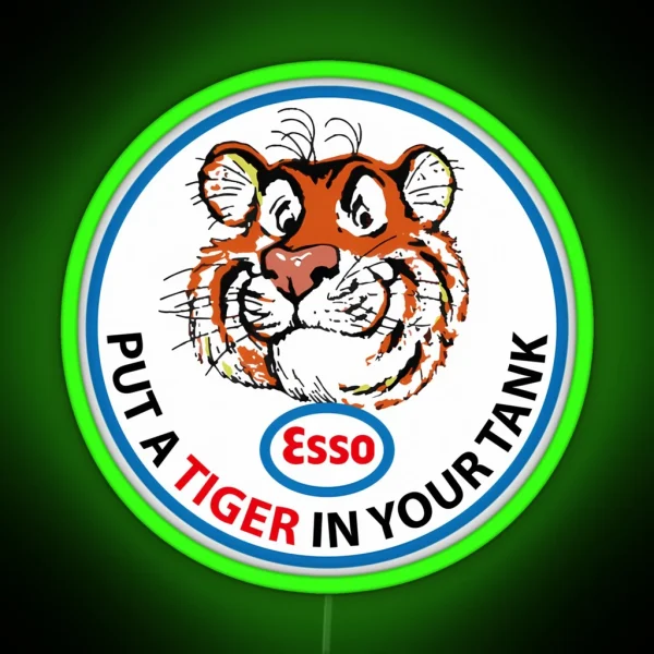 Esso Put A Tiger Clean Sign RGB Neon Sign