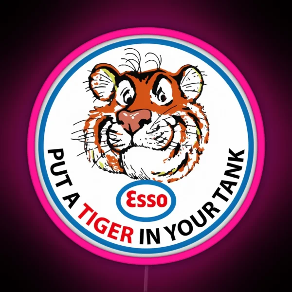 Esso Put A Tiger Clean Sign RGB Neon Sign