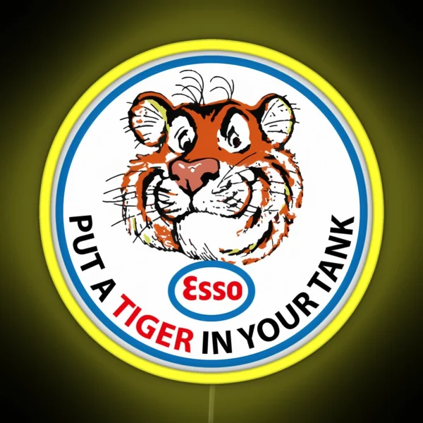 Esso Put A Tiger Clean Sign RGB Neon Sign