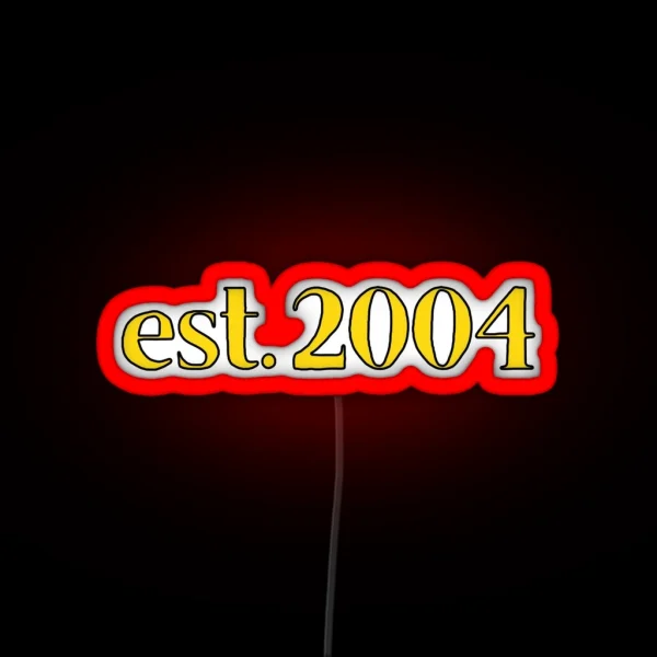 Est 2004 Cartoonish Retro Birthday RGB Neon Sign
