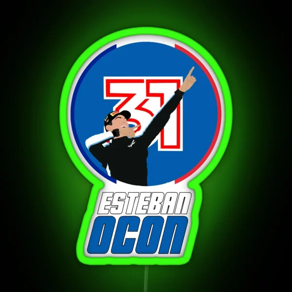 Esteban Ocon Hungary 2021 Classic Led RGB Neon Sign