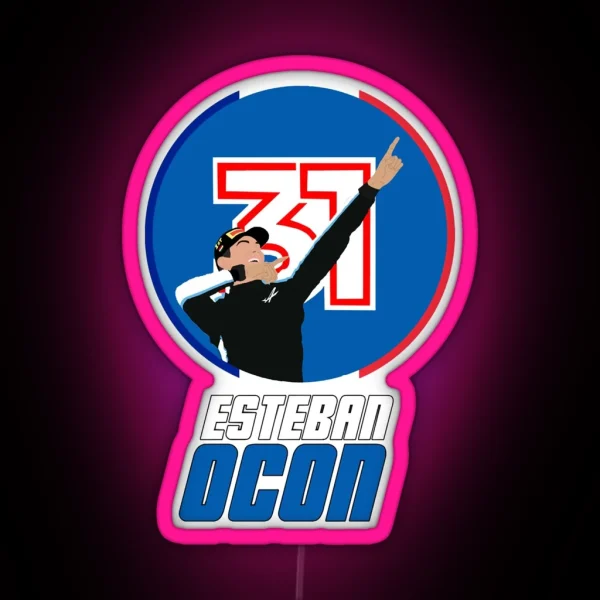 Esteban Ocon Hungary 2021 Classic Led RGB Neon Sign