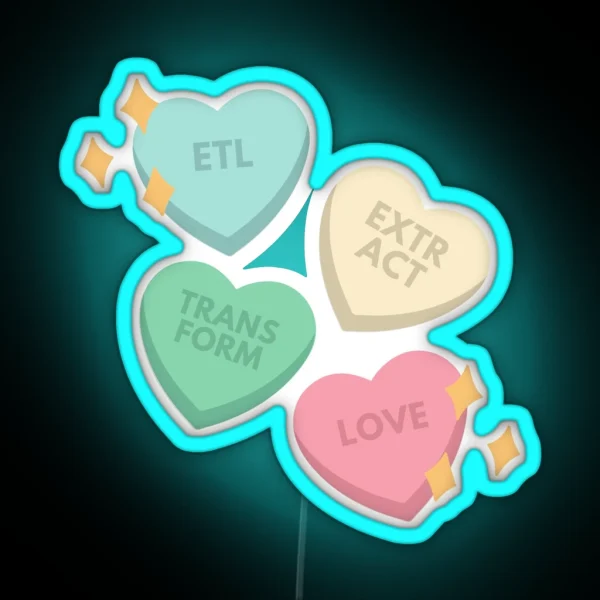 ETL Extract Transform Love Exclusive Design RGB Neon Sign