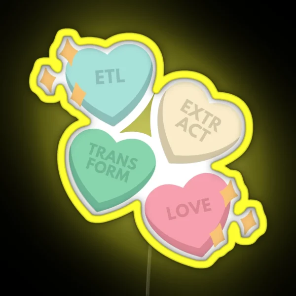 ETL Extract Transform Love Exclusive Design RGB Neon Sign