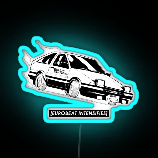 Eurobeat Intensifies AE86 Kansei Dorifto RGB Neon Sign