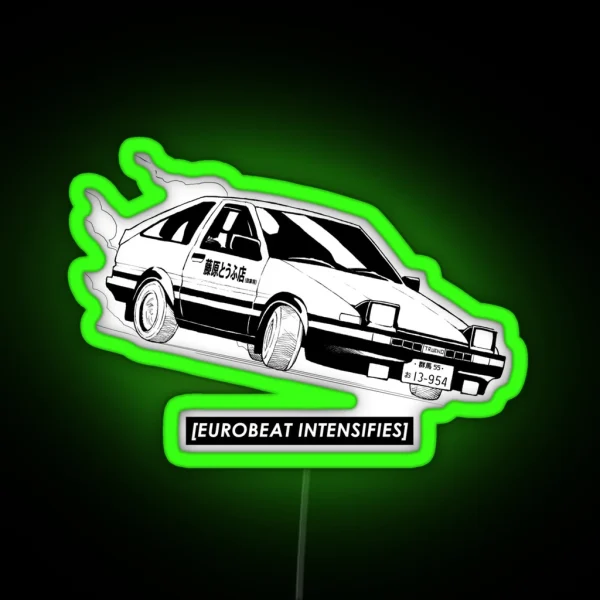 Eurobeat Intensifies AE86 Kansei Dorifto RGB Neon Sign