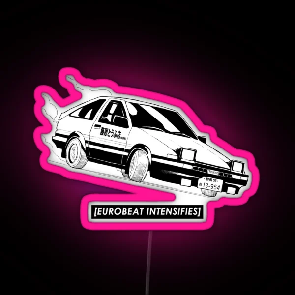 Eurobeat Intensifies AE86 Kansei Dorifto RGB Neon Sign