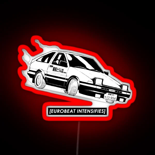 Eurobeat Intensifies AE86 Kansei Dorifto RGB Neon Sign