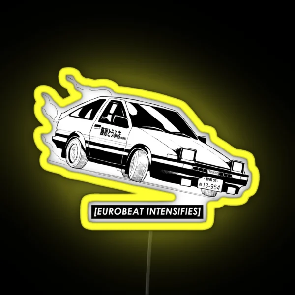 Eurobeat Intensifies AE86 Kansei Dorifto RGB Neon Sign