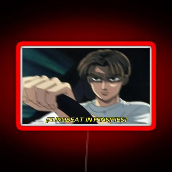 Eurobeat Intensifies RGB Neon Sign