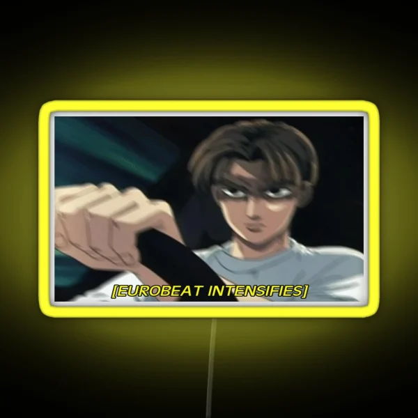 Eurobeat Intensifies RGB Neon Sign