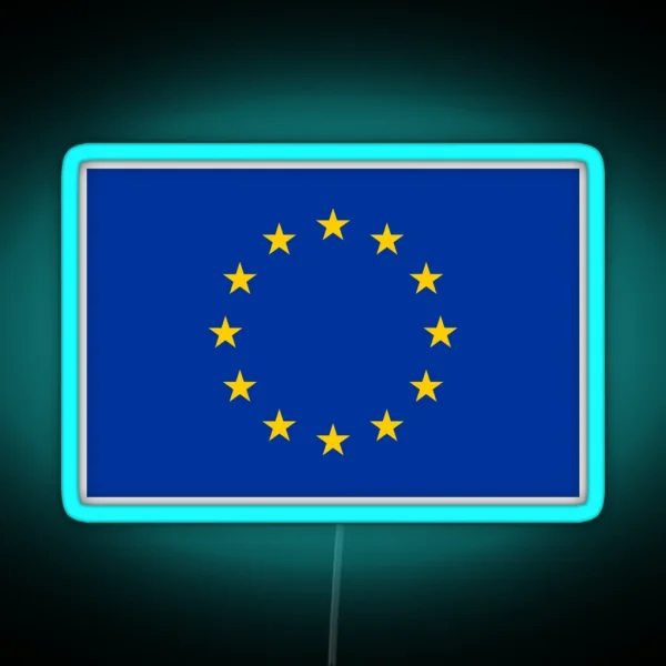 Europe EU Flag RGB Neon Sign