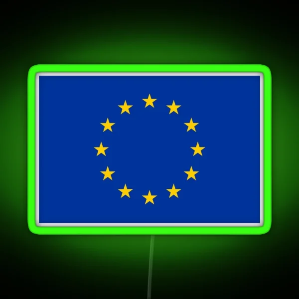 Europe EU Flag RGB Neon Sign