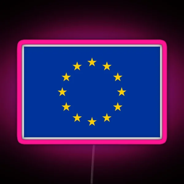 Europe EU Flag RGB Neon Sign