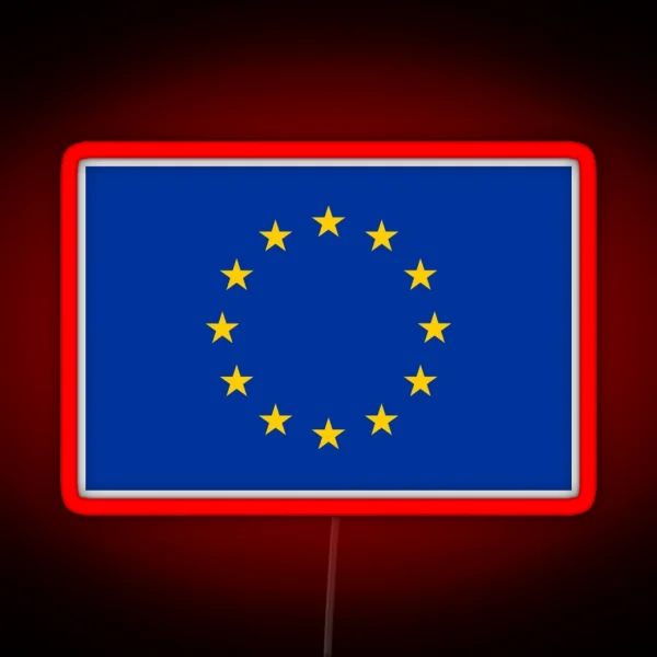 Europe EU Flag RGB Neon Sign