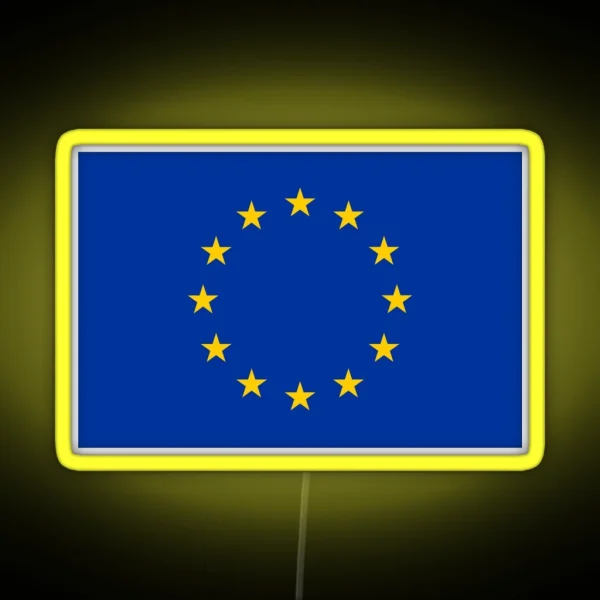 Europe EU Flag RGB Neon Sign