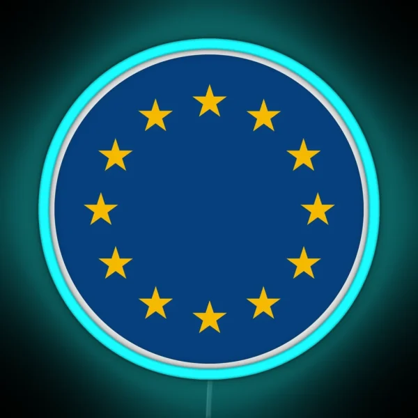 European Union Flag RGB Neon Sign