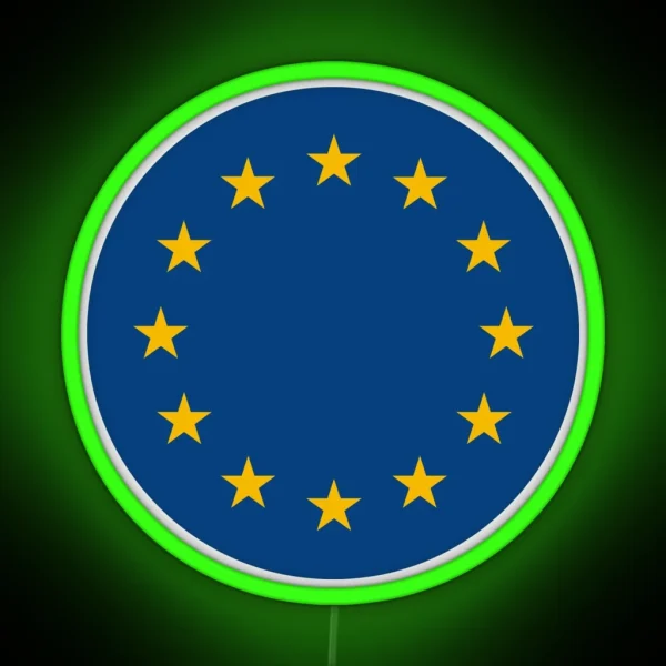 European Union Flag RGB Neon Sign