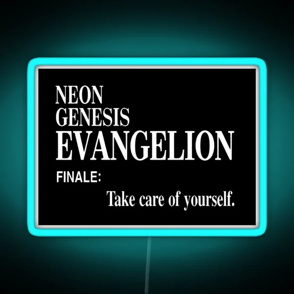 Evangelion Take Care Of Yourself RGB Neon Sign