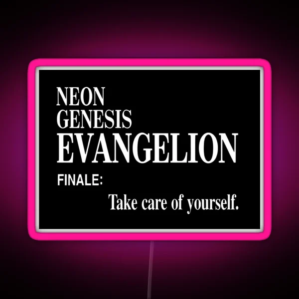 Evangelion Take Care Of Yourself RGB Neon Sign