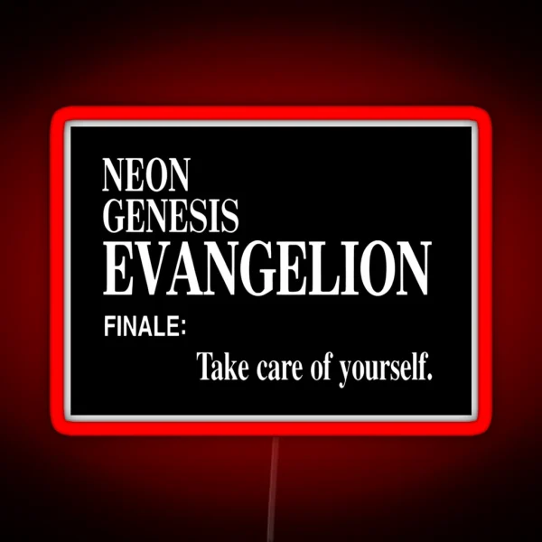 Evangelion Take Care Of Yourself RGB Neon Sign