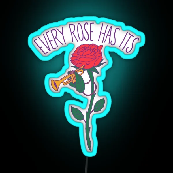 Every Rose Has Its Horn RGB Neon Sign