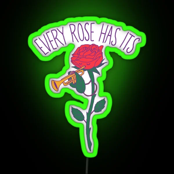 Every Rose Has Its Horn RGB Neon Sign