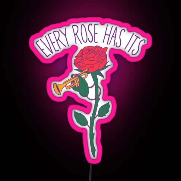 Every Rose Has Its Horn RGB Neon Sign