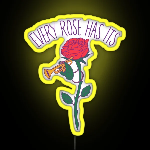 Every Rose Has Its Horn RGB Neon Sign